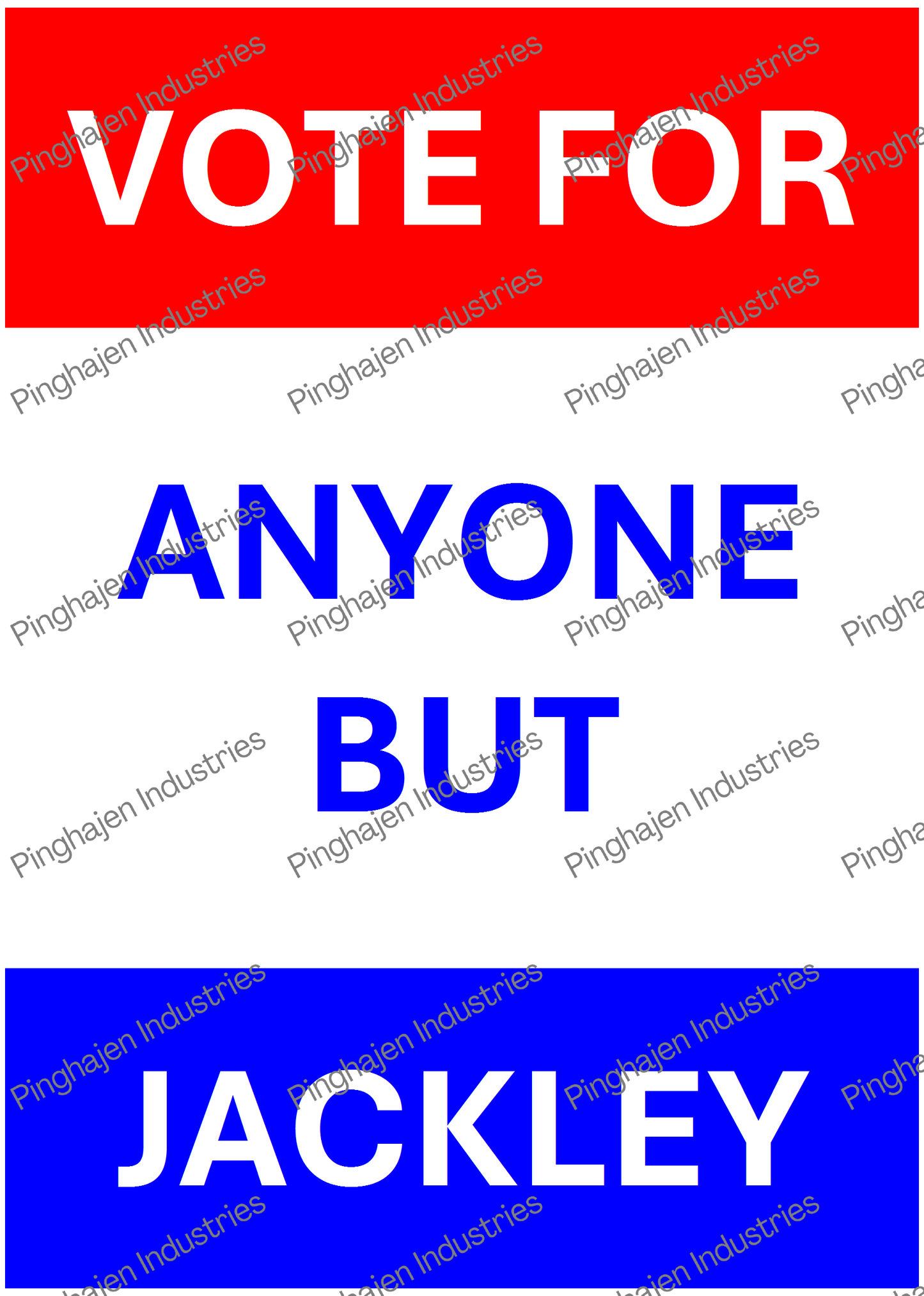 Vote for anyone but JACKLEY | Kiss-Cut Sticker Sheet
