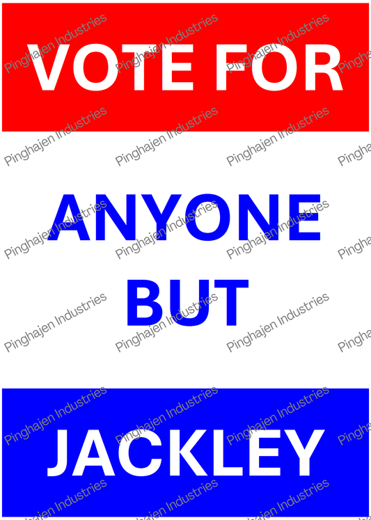 Vote for anyone but JACKLEY | Kiss-Cut Sticker Sheet