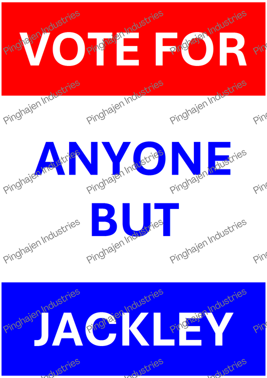 Vote for anyone but JACKLEY | Kiss-Cut Sticker Sheet