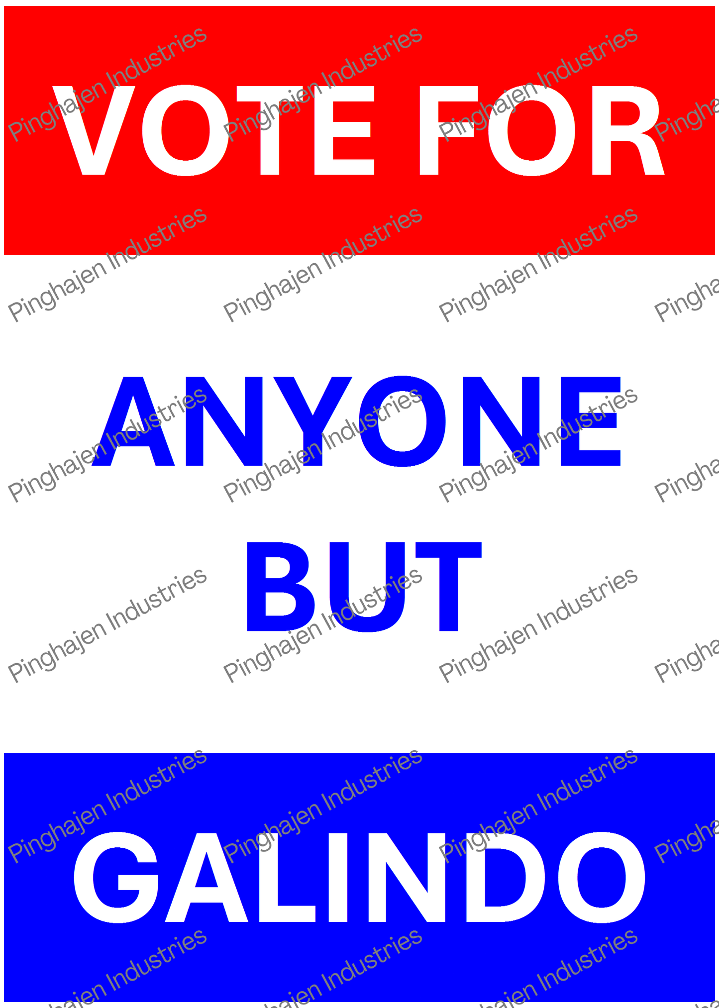 Vote for anyone but GALINDO | Kiss-Cut Sticker Sheet