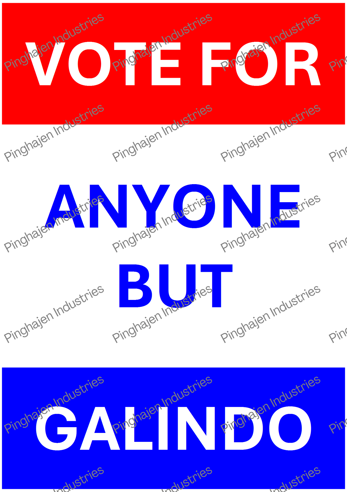 Vote for anyone but GALINDO | Kiss-Cut Sticker Sheet