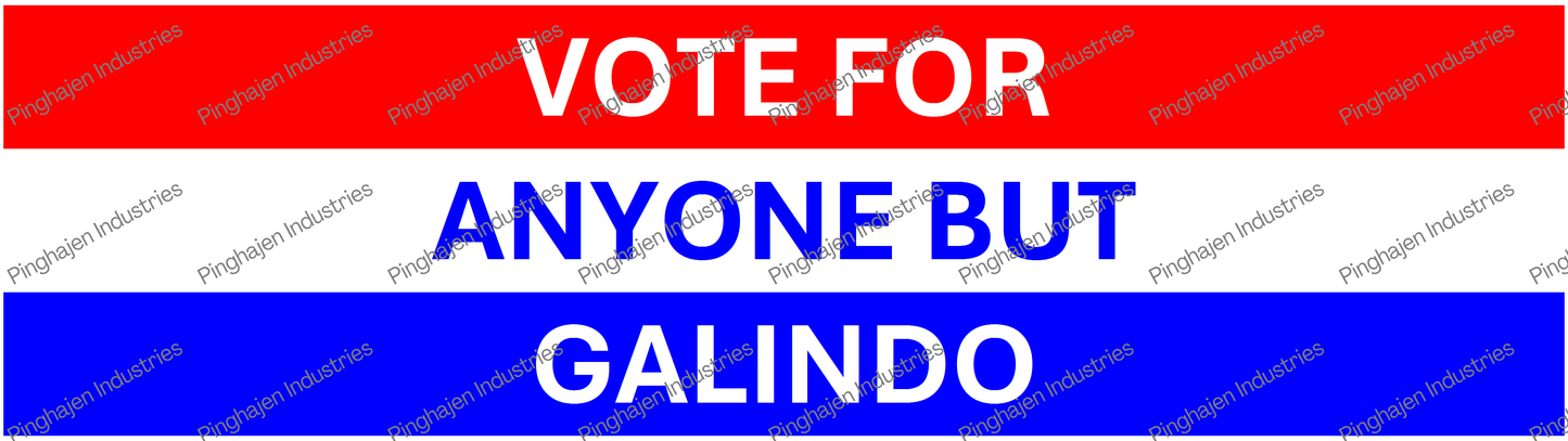 Vote for anyone but GALINDO | Kiss-Cut Stickers