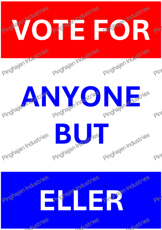 Vote for anyone but ELLER | Kiss-Cut Sticker Sheet