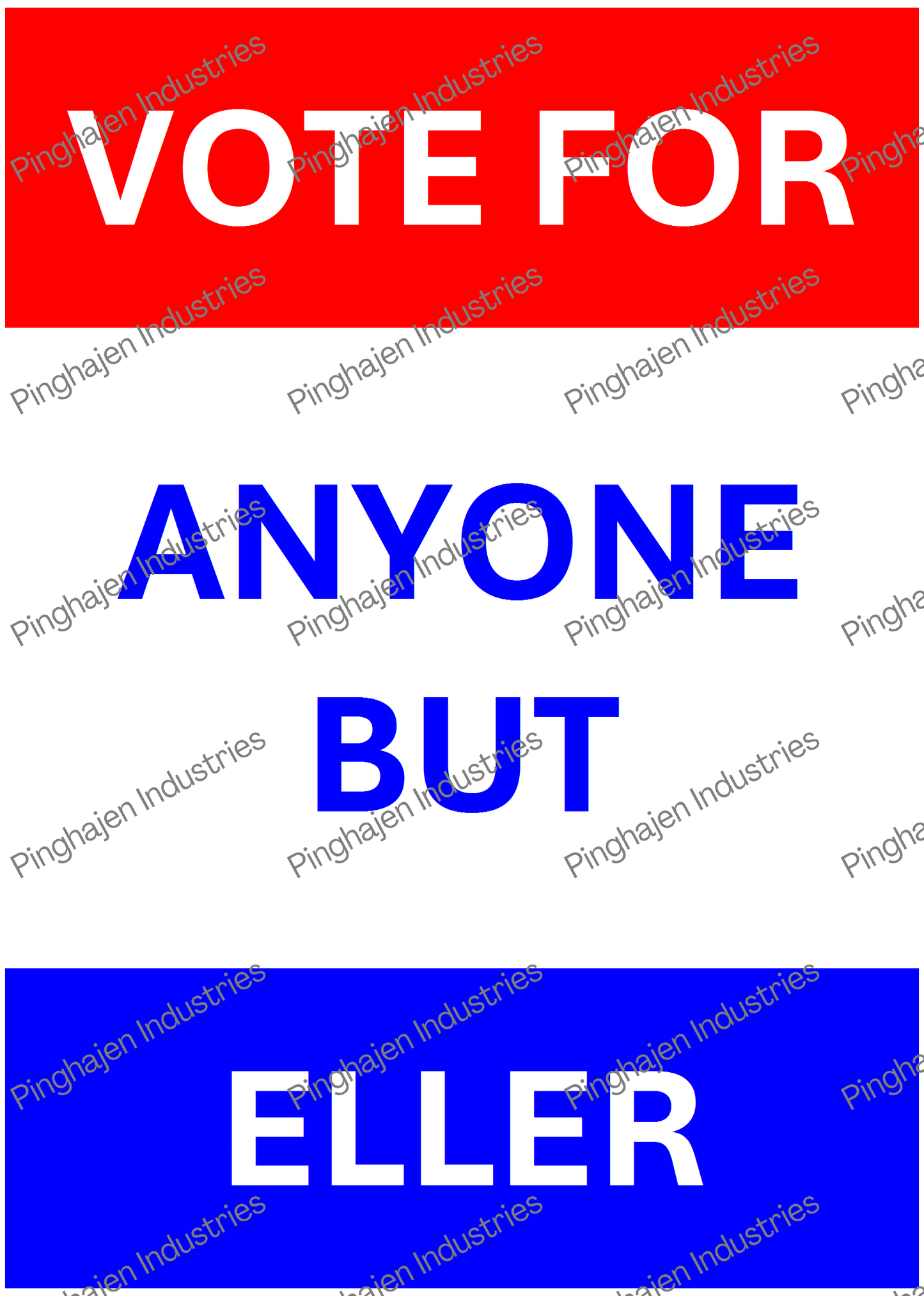 Vote for anyone but ELLER | Kiss-Cut Sticker Sheet