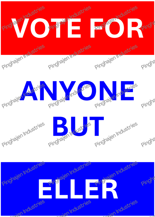 Vote for anyone but ELLER | Kiss-Cut Sticker Sheet