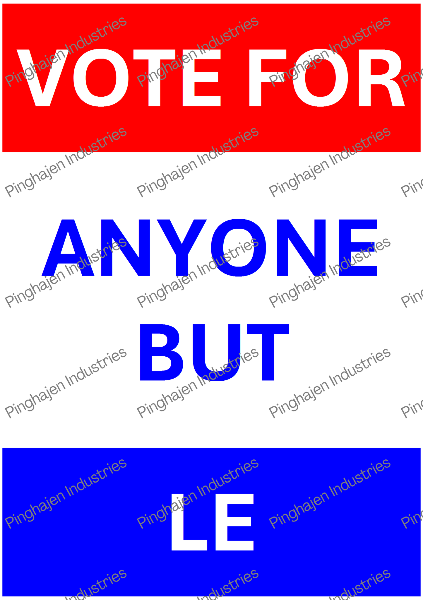 Vote for anyone but LE | Kiss-Cut Sticker Sheet
