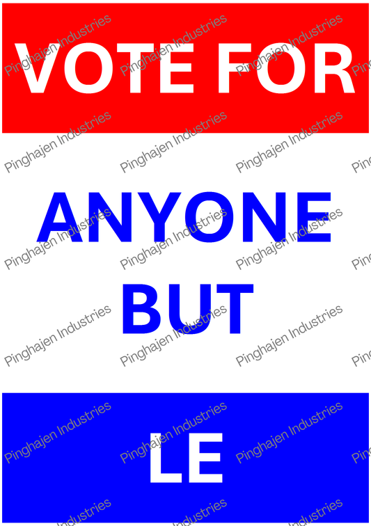 Vote for anyone but LE | Kiss-Cut Sticker Sheet