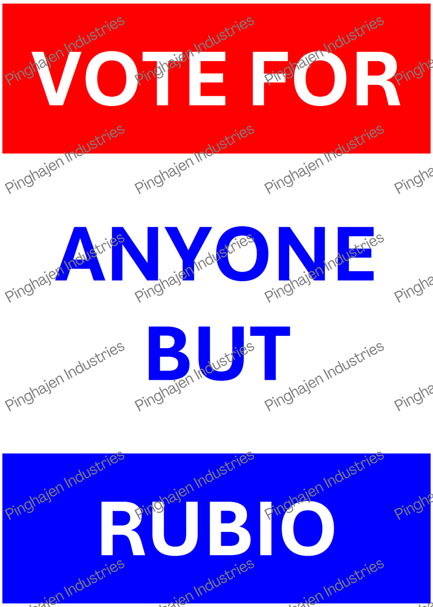 Vote for anyone but RUBIO | Kiss-Cut Sticker Sheet