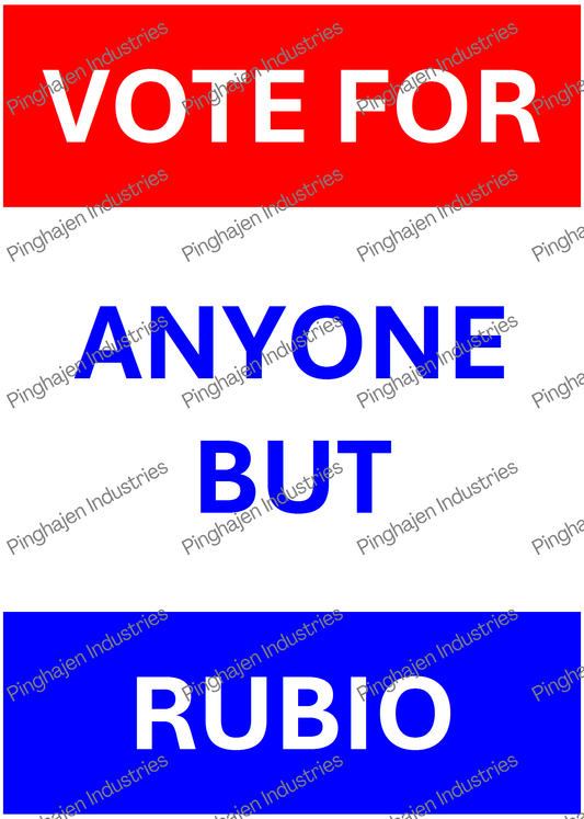 Vote for anyone but RUBIO | Kiss-Cut Sticker Sheet