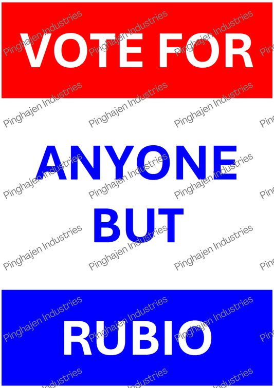 Vote for anyone but RUBIO | Kiss-Cut Sticker Sheet