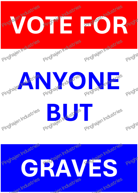 Vote for anyone but GRAVES | Kiss-Cut Sticker Sheet