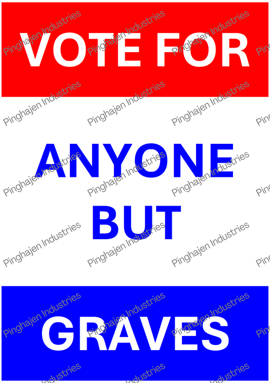 Vote for anyone but GRAVES | Kiss-Cut Sticker Sheet