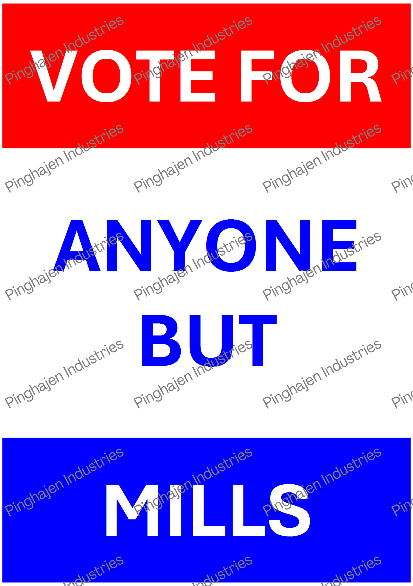 Vote for anyone but MILLS | Kiss-Cut Sticker Sheet