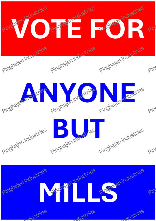 Vote for anyone but MILLS | Kiss-Cut Sticker Sheet
