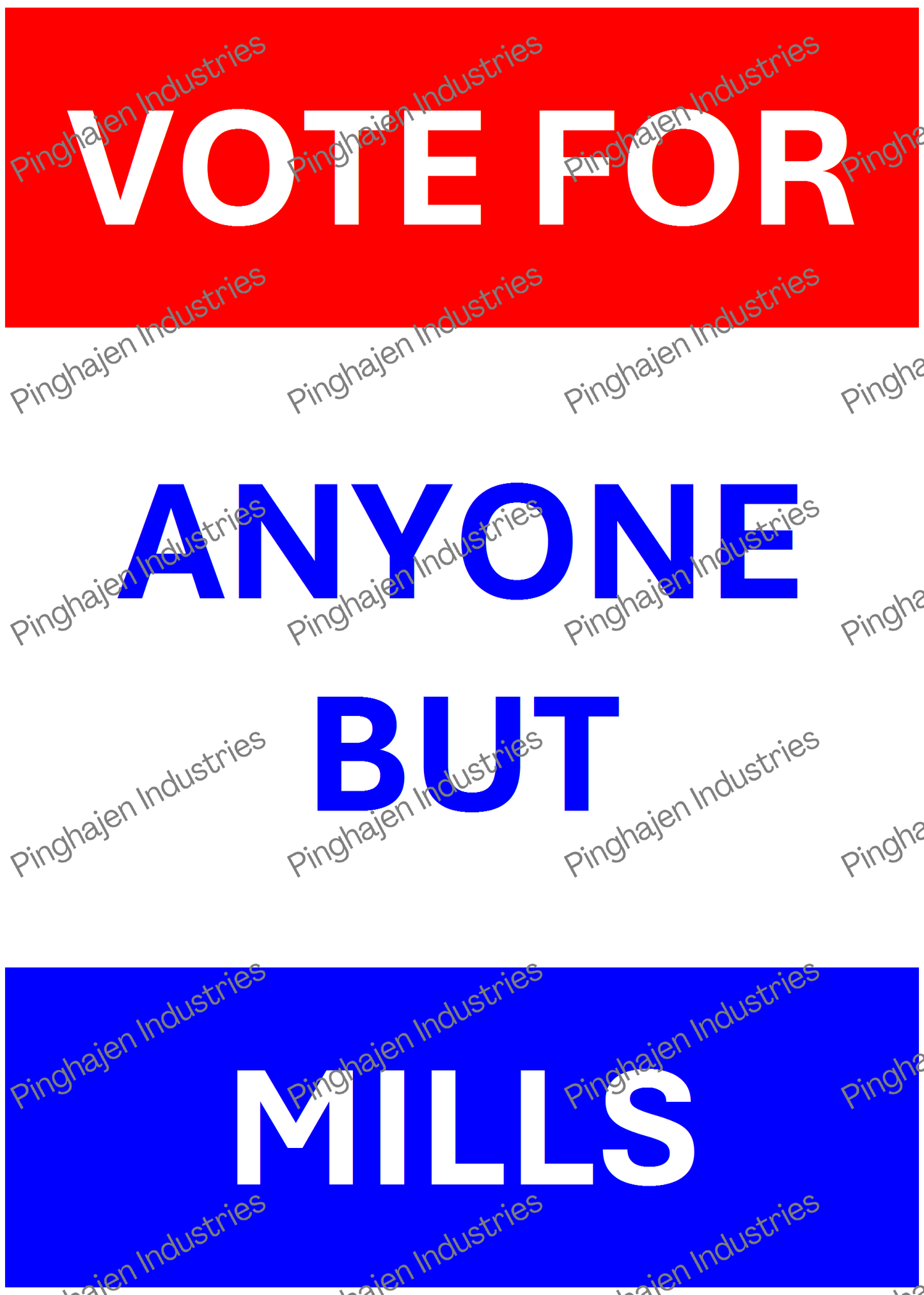 Vote for anyone but MILLS | Kiss-Cut Sticker Sheet