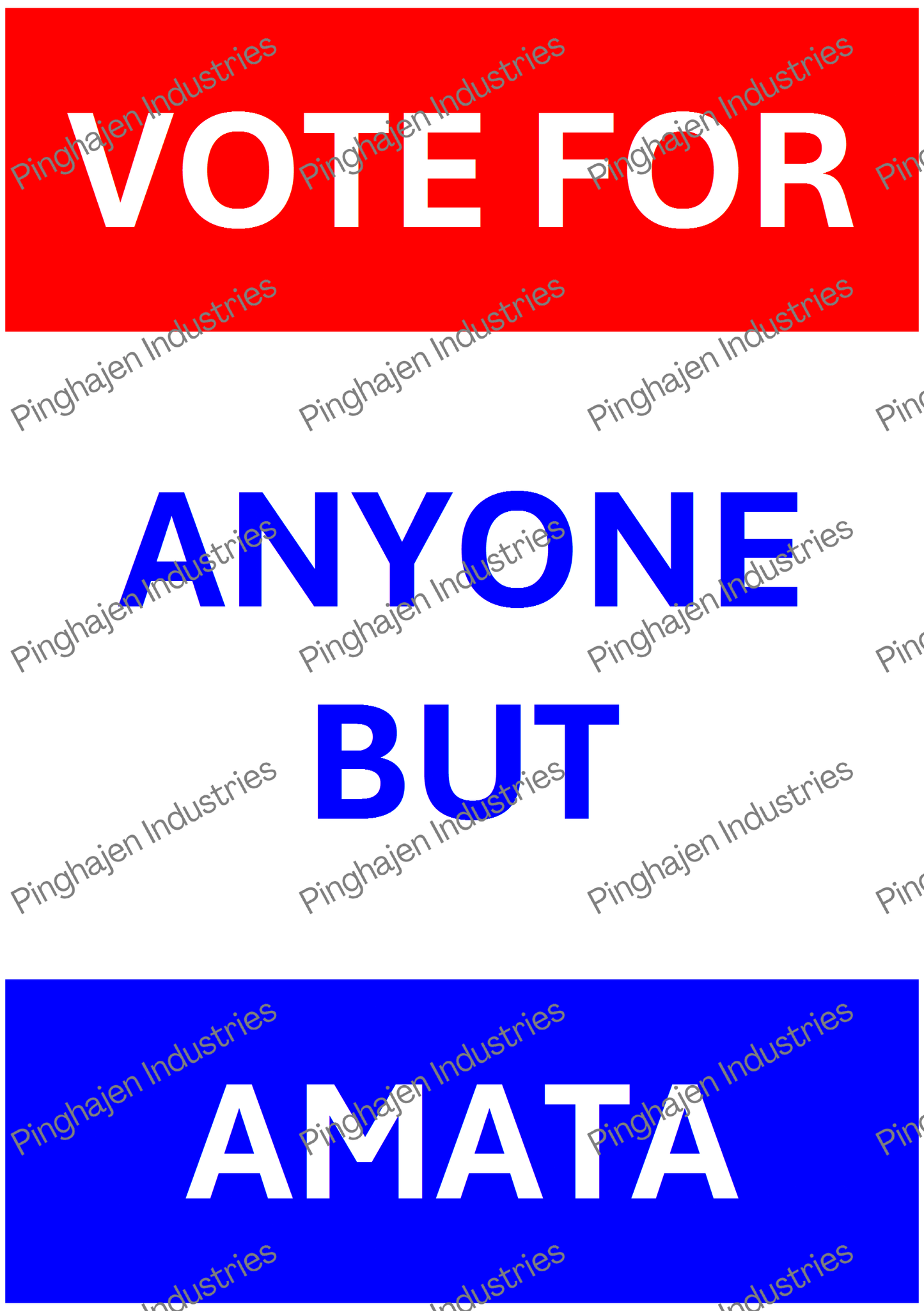 Vote for anyone but AMATA | Kiss-Cut Sticker Sheet