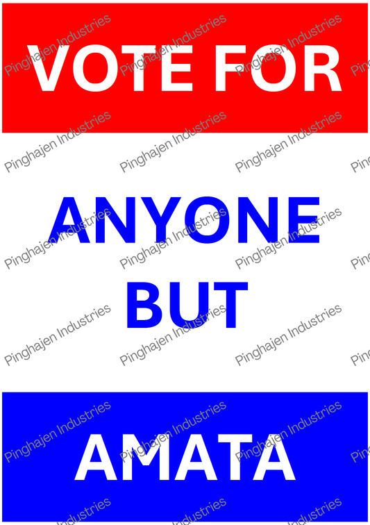 Vote for anyone but AMATA | Kiss-Cut Sticker Sheet