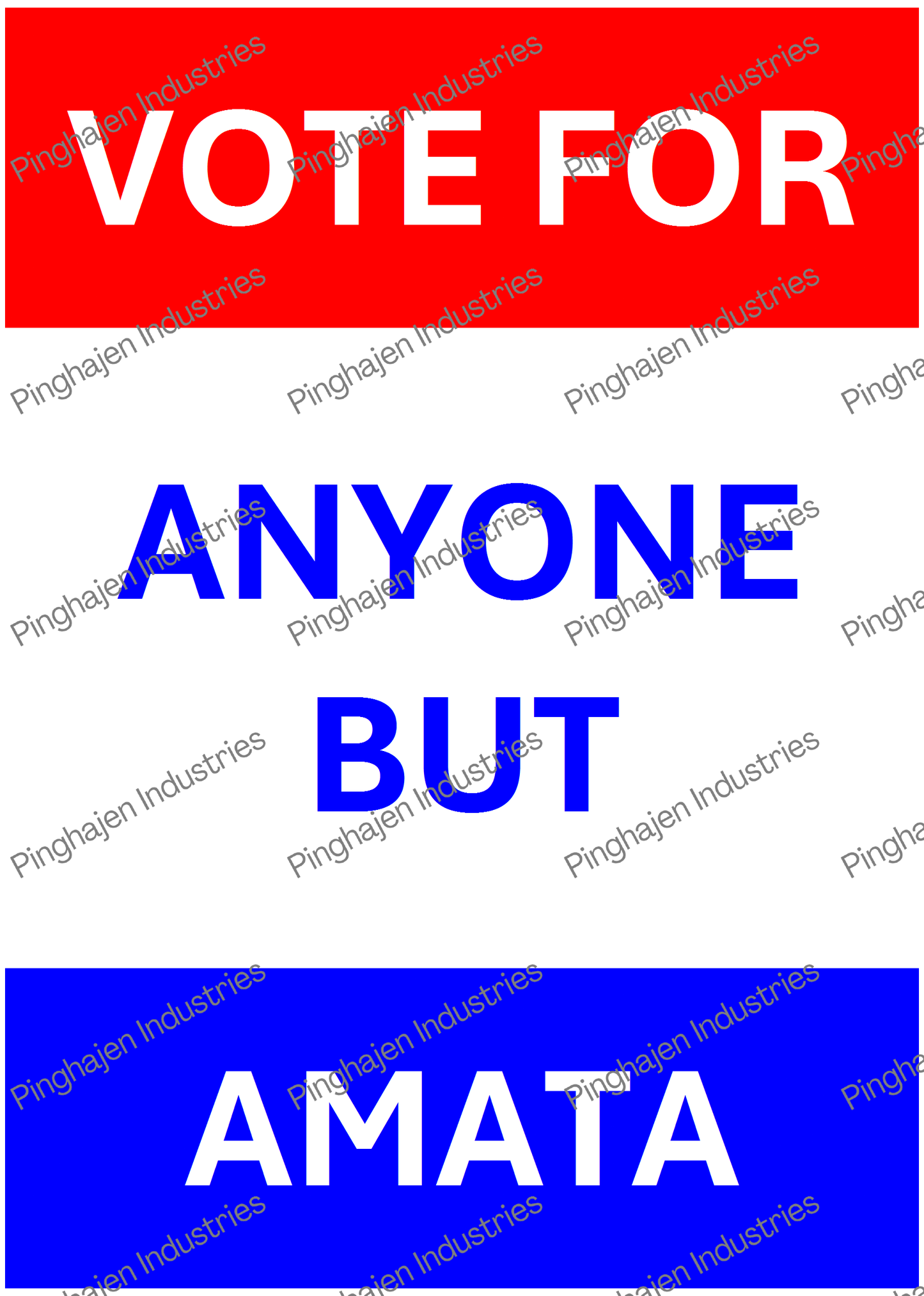 Vote for anyone but AMATA | Kiss-Cut Sticker Sheet