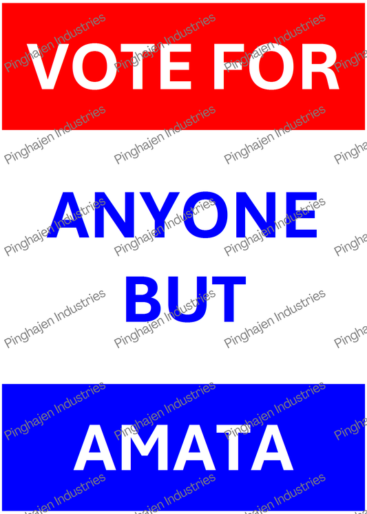 Vote for anyone but AMATA | Kiss-Cut Sticker Sheet
