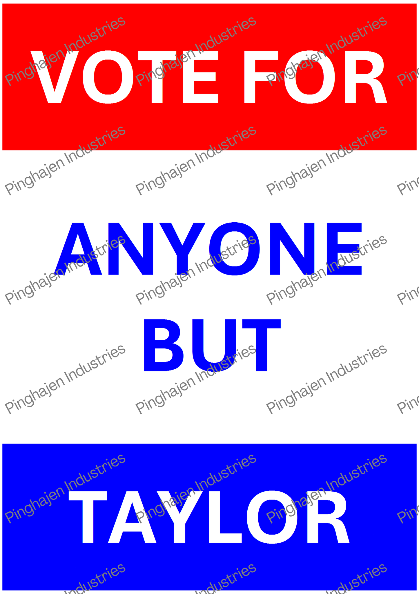 Vote for anyone but TAYLOR | Kiss-Cut Sticker Sheet