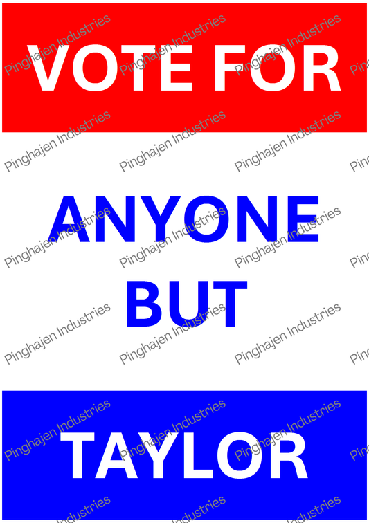 Vote for anyone but TAYLOR | Kiss-Cut Sticker Sheet