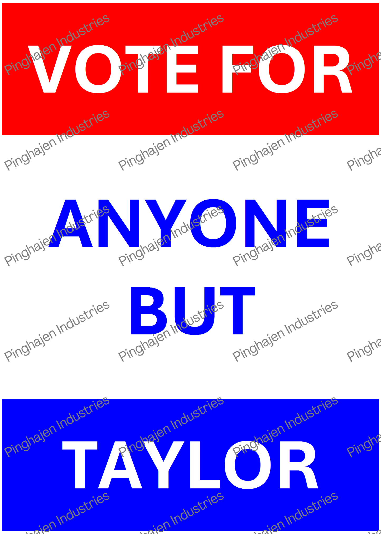 Vote for anyone but TAYLOR | Kiss-Cut Sticker Sheet