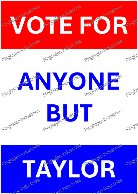 Vote for anyone but TAYLOR | Kiss-Cut Sticker Sheet