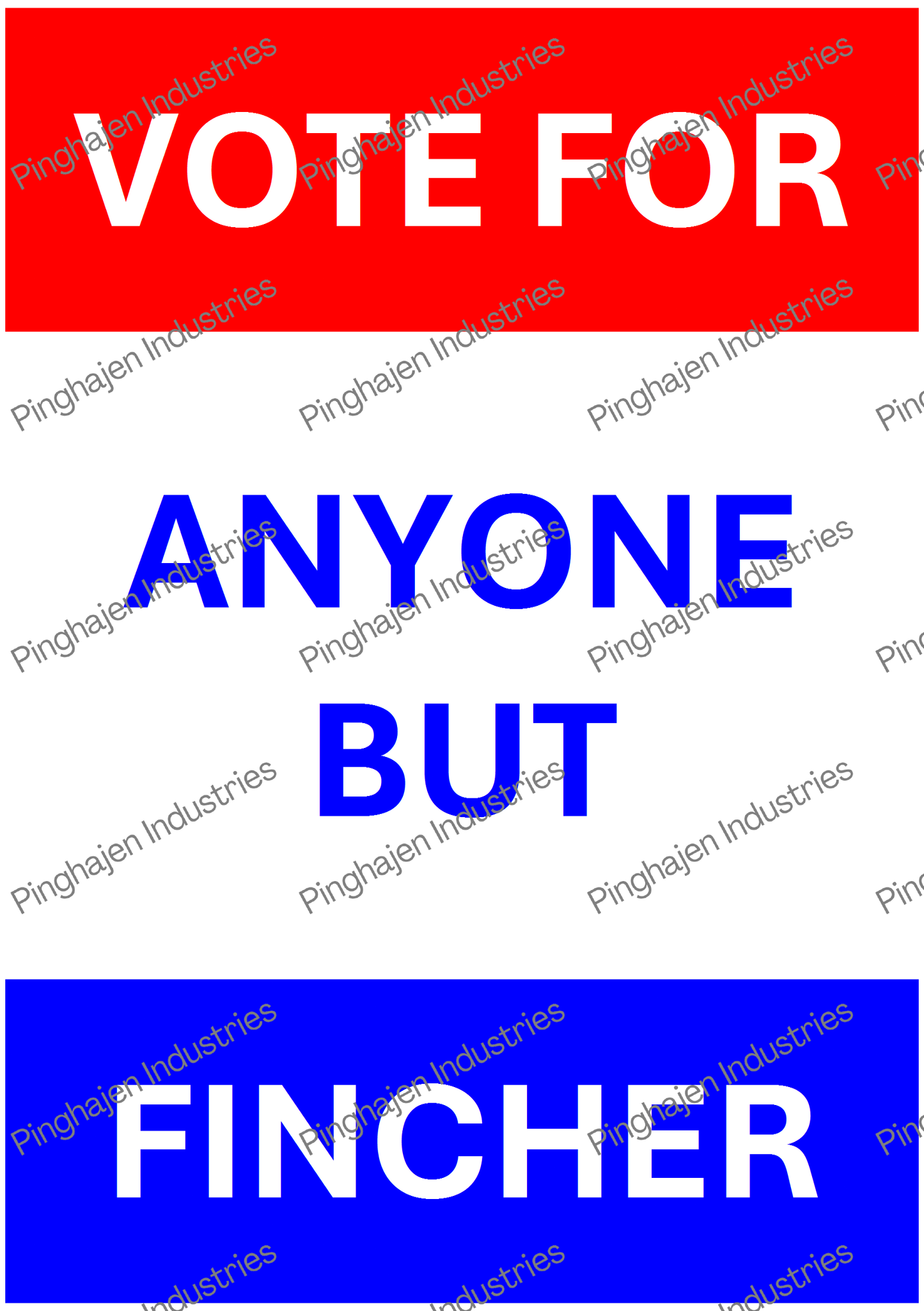 Vote for anyone but FINCHER | Kiss-Cut Sticker Sheet