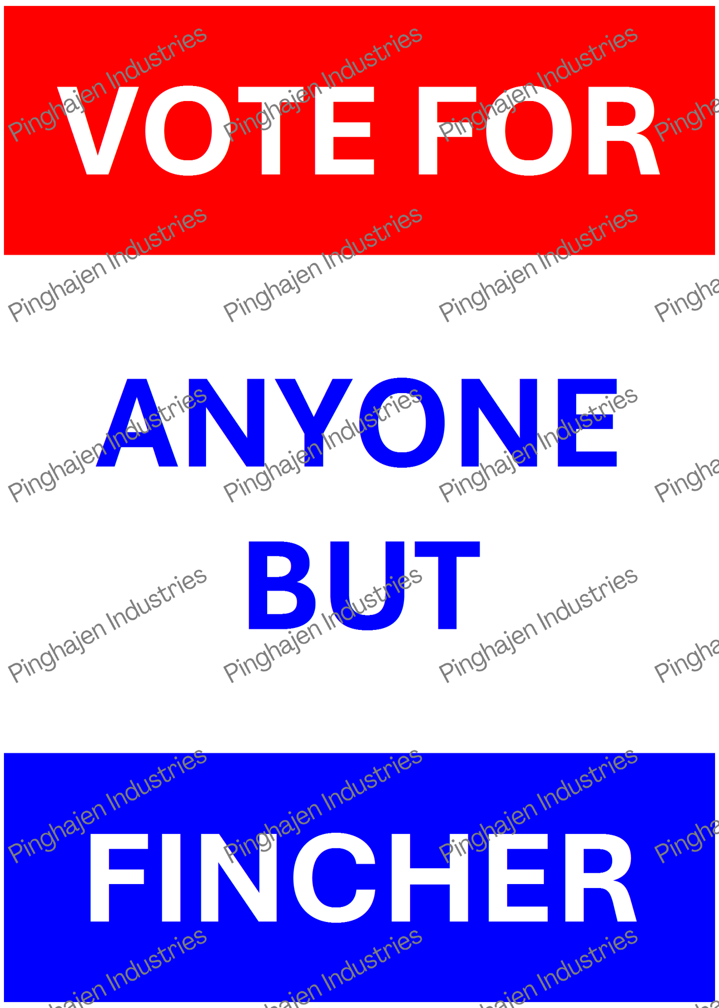 Vote for anyone but FINCHER | Kiss-Cut Sticker Sheet