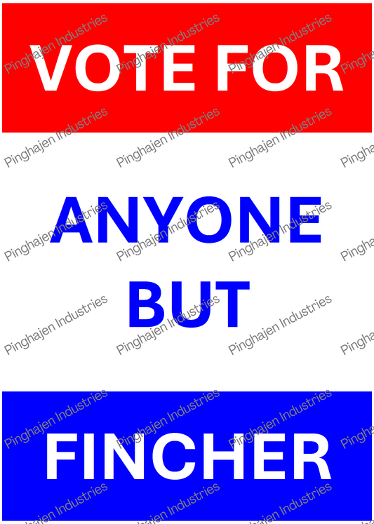 Vote for anyone but FINCHER | Kiss-Cut Sticker Sheet