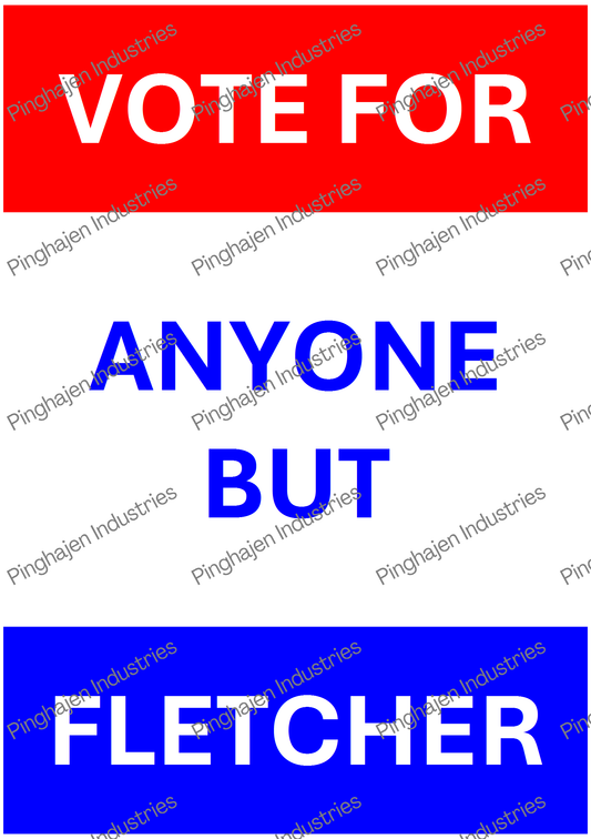 Vote for anyone but FLETCHER | Kiss-Cut Sticker Sheet