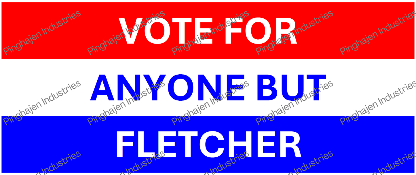 Vote for anyone but FLETCHER | White Glossy Mug