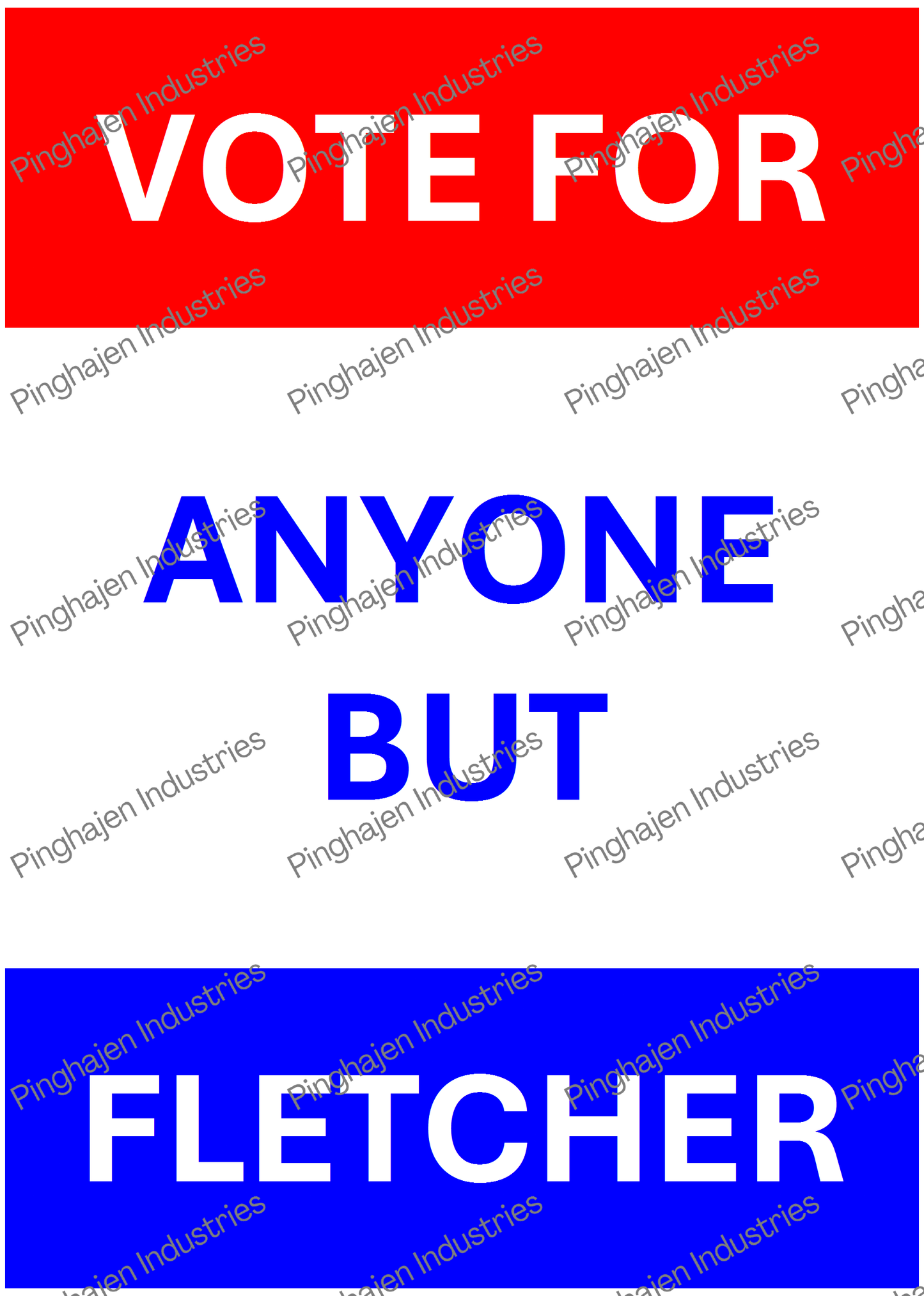 Vote for anyone but FLETCHER | Kiss-Cut Sticker Sheet