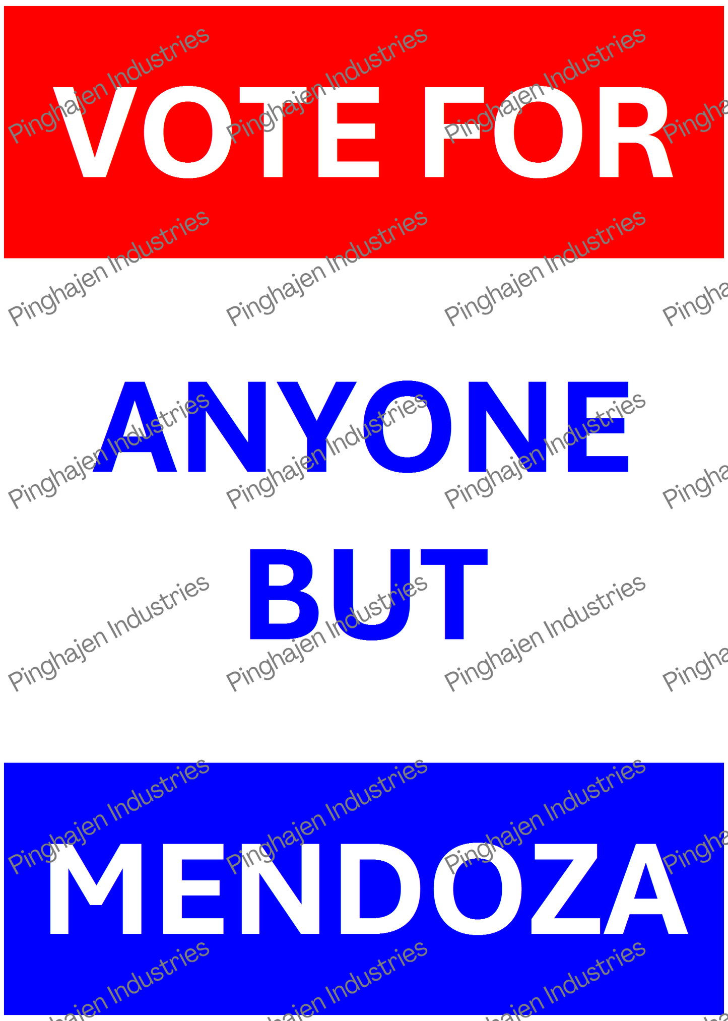 Vote for anyone but MENDOZA | Kiss-Cut Sticker Sheet
