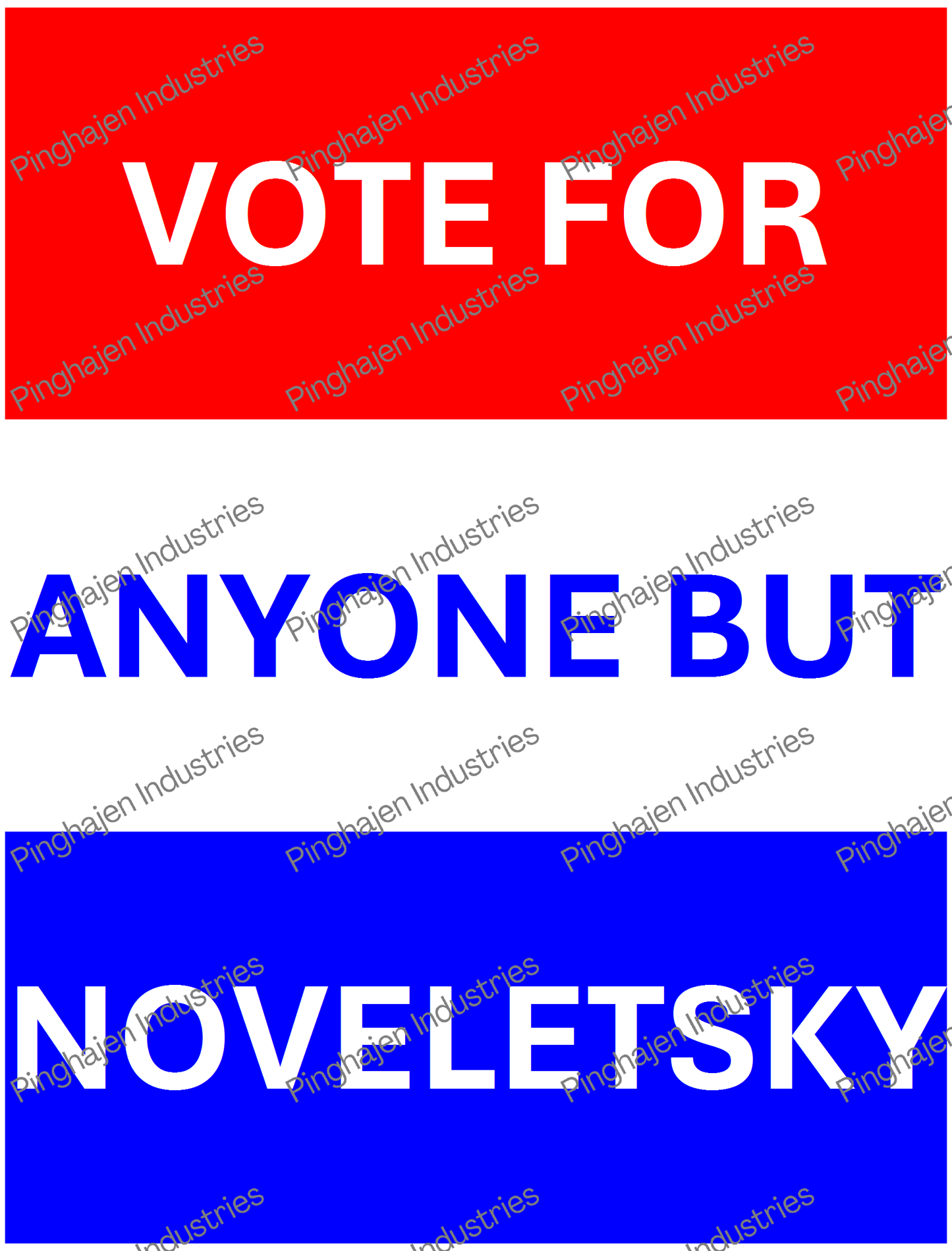 Vote for anyone but NOVELETSKY | Kiss-Cut Sticker Sheet