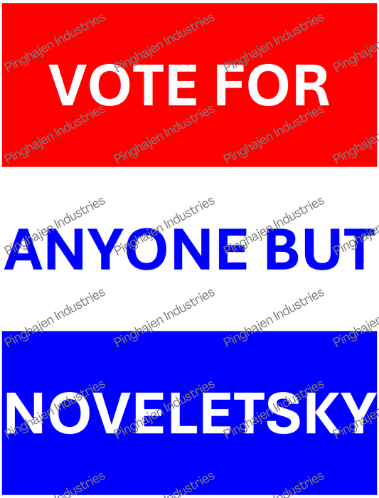 Vote for anyone but NOVELETSKY | Kiss-Cut Sticker Sheet