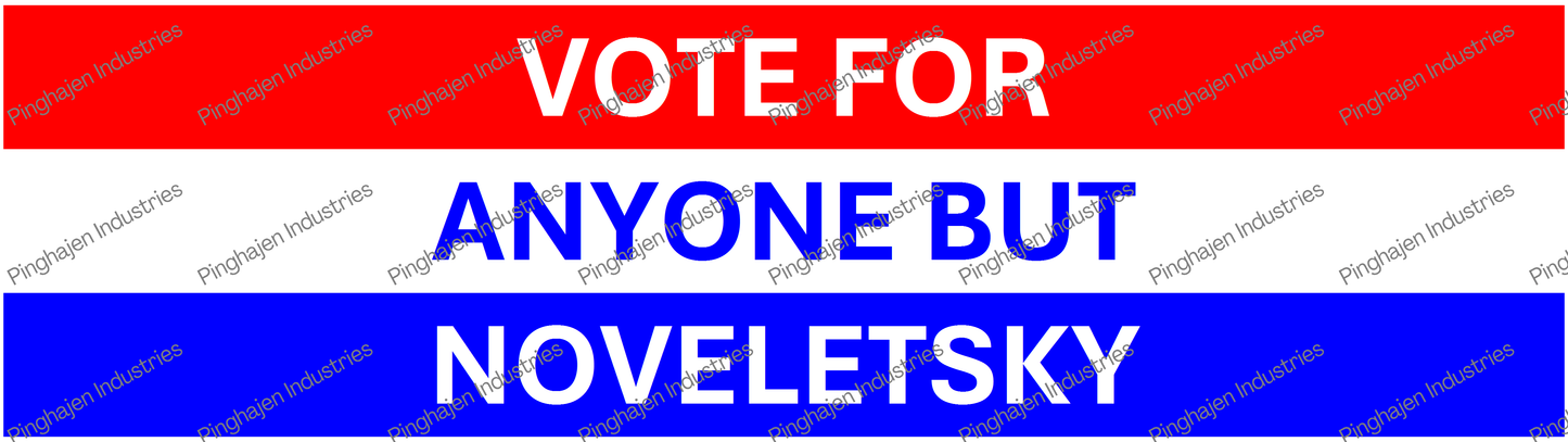 Vote for anyone but NOVELETSKY | Kiss-Cut Stickers