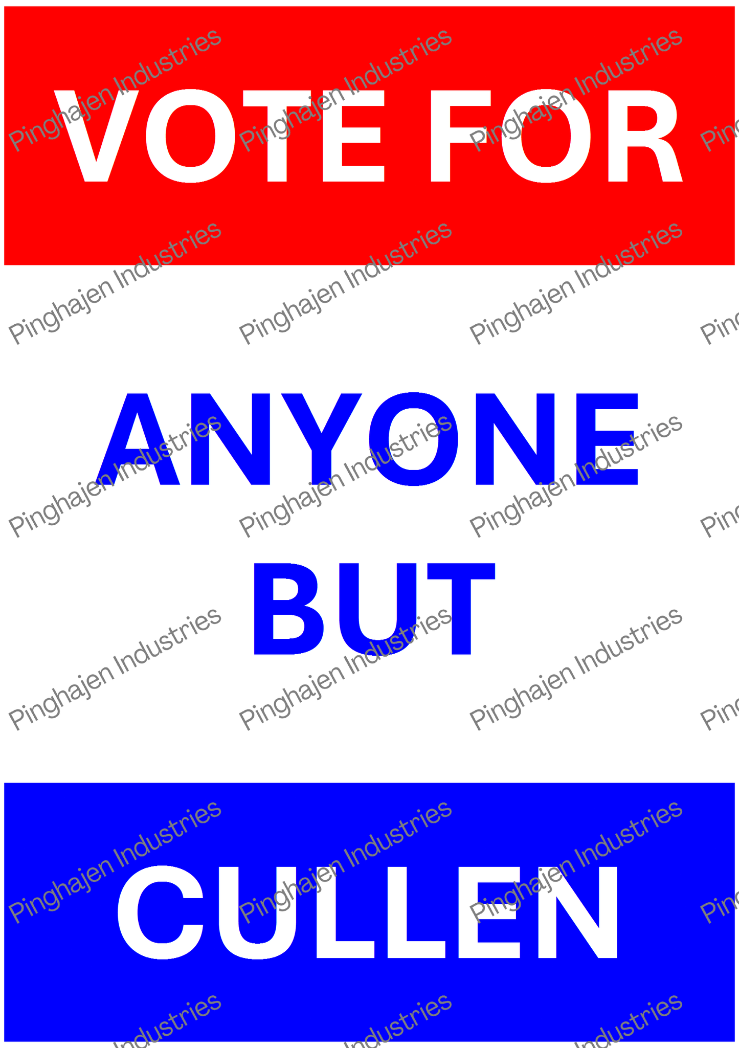 Vote for anyone but CULLEN | Kiss-Cut Sticker Sheet