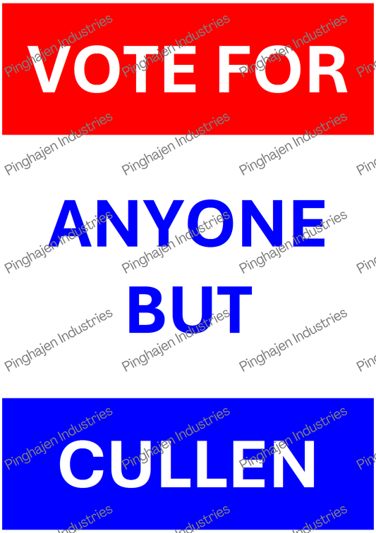 Vote for anyone but CULLEN | Kiss-Cut Sticker Sheet