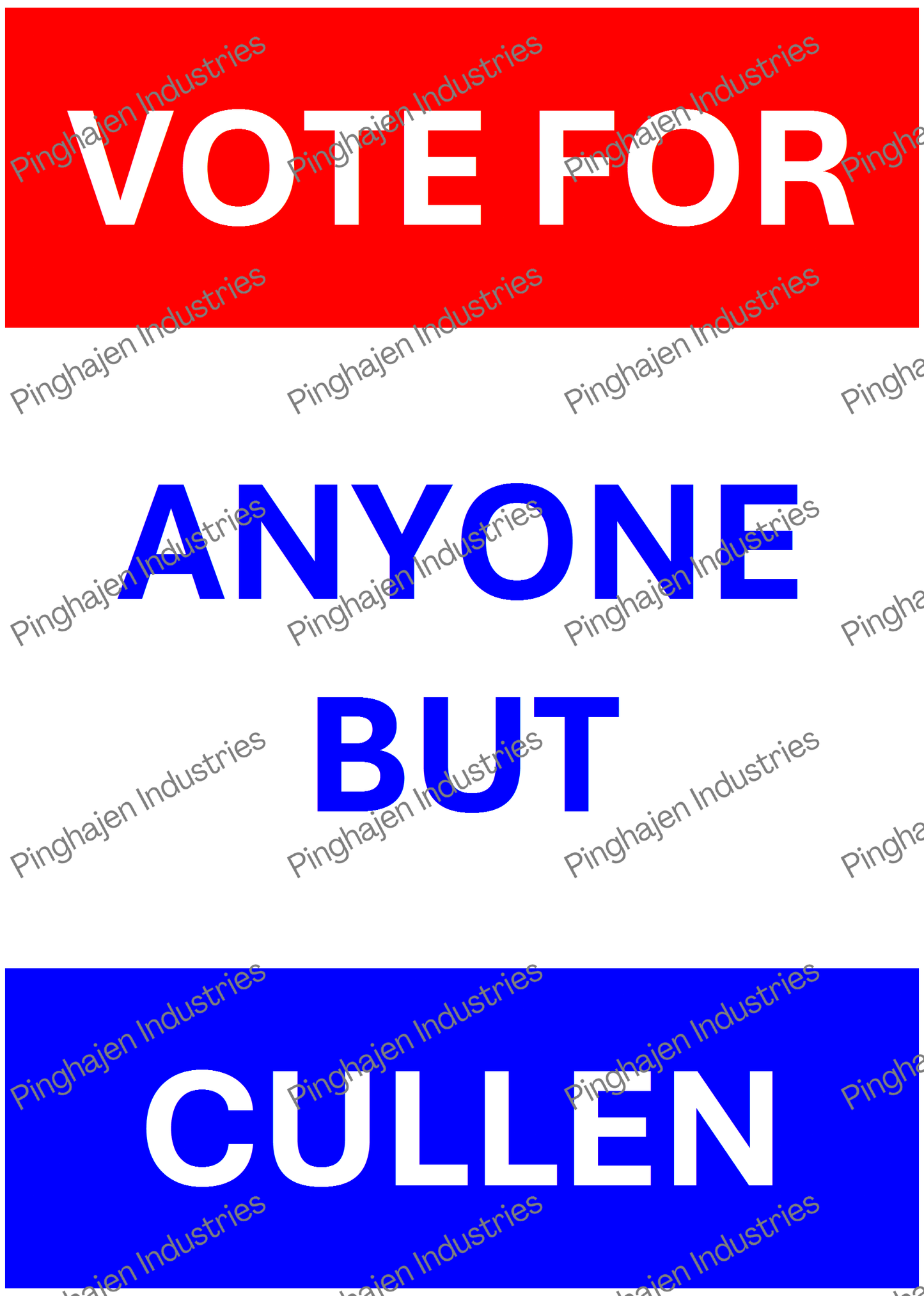 Vote for anyone but CULLEN | Kiss-Cut Sticker Sheet