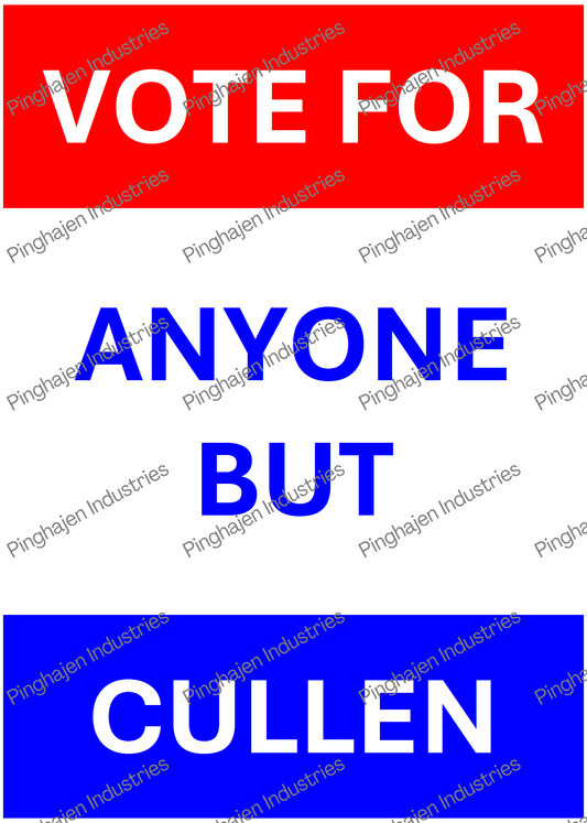 Vote for anyone but CULLEN | Kiss-Cut Sticker Sheet