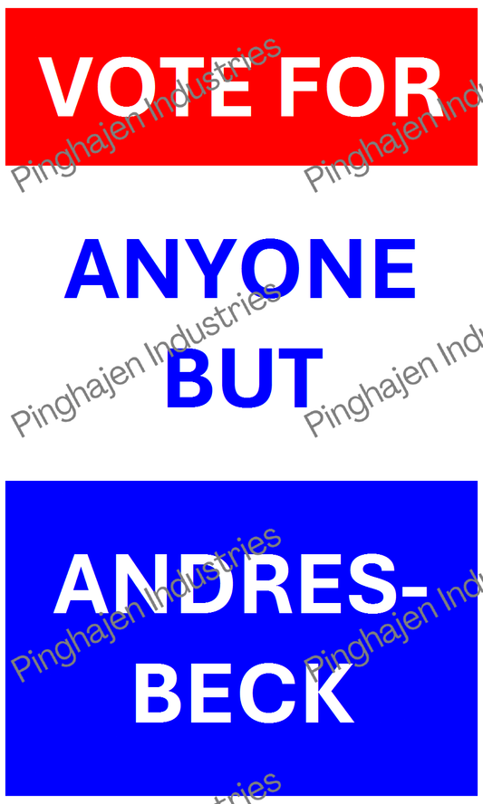 Vote for anyone but ANDRES-BECK | Hardcover Bound Notebook | JournalBook®