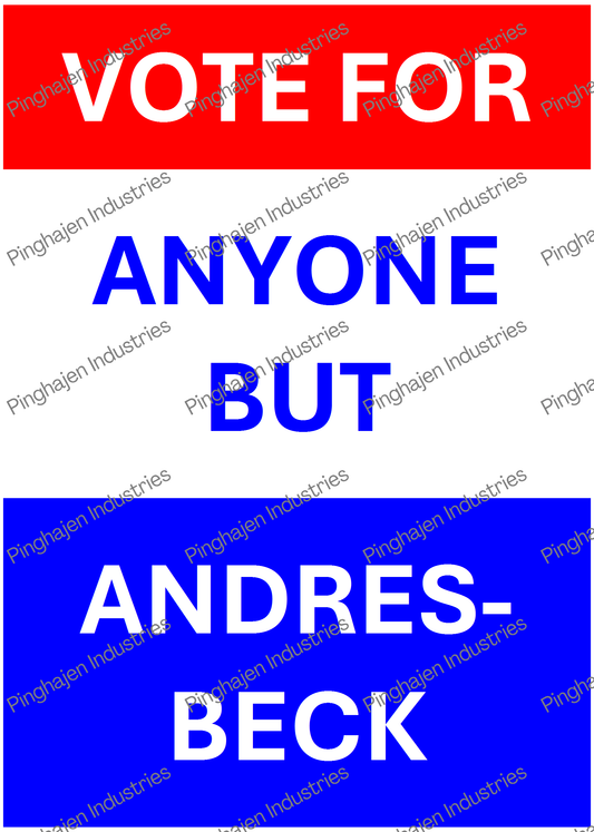 Vote for anyone but ANDRES-BECK | Kiss-Cut Sticker Sheet