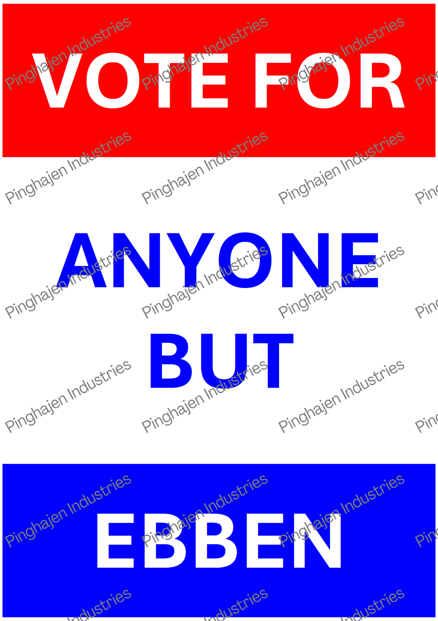 Vote for anyone but EBBEN | Kiss-Cut Sticker Sheet