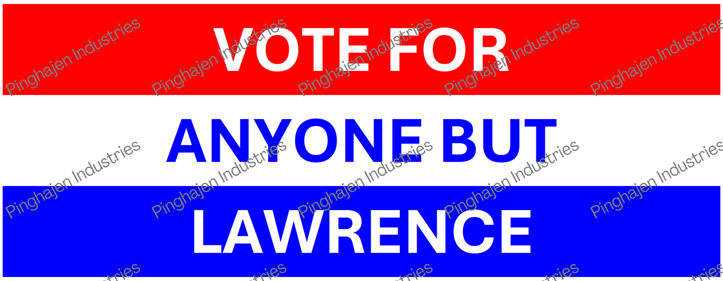 Vote for anyone but LAWRENCE | White Glossy Mug