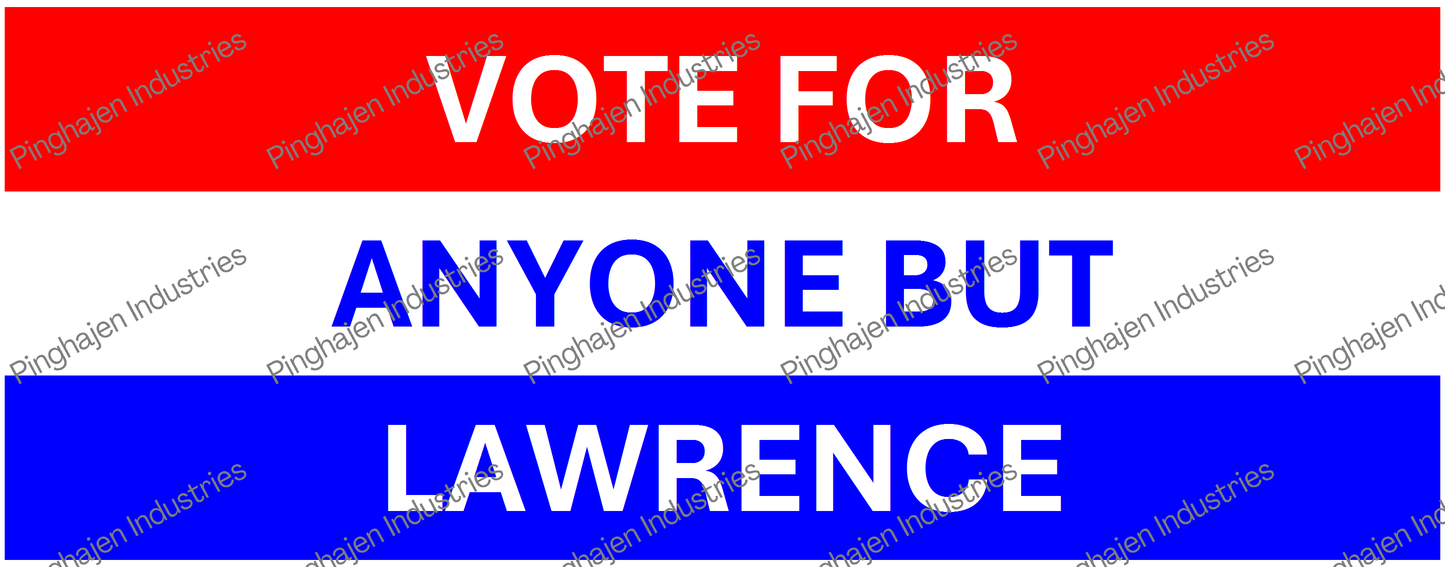 Vote for anyone but LAWRENCE | White Glossy Mug