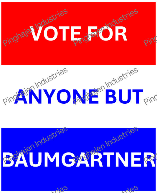 Vote for anyone but BAUMGARTNER | Hardcover Bound Notebook | JournalBook®