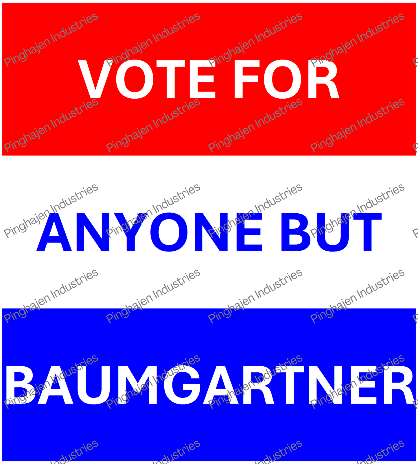 Vote for anyone but BAUMGARTNER | Kiss-Cut Sticker Sheet