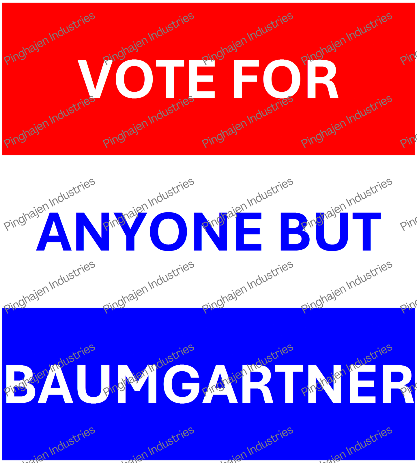 Vote for anyone but BAUMGARTNER | Kiss-Cut Sticker Sheet