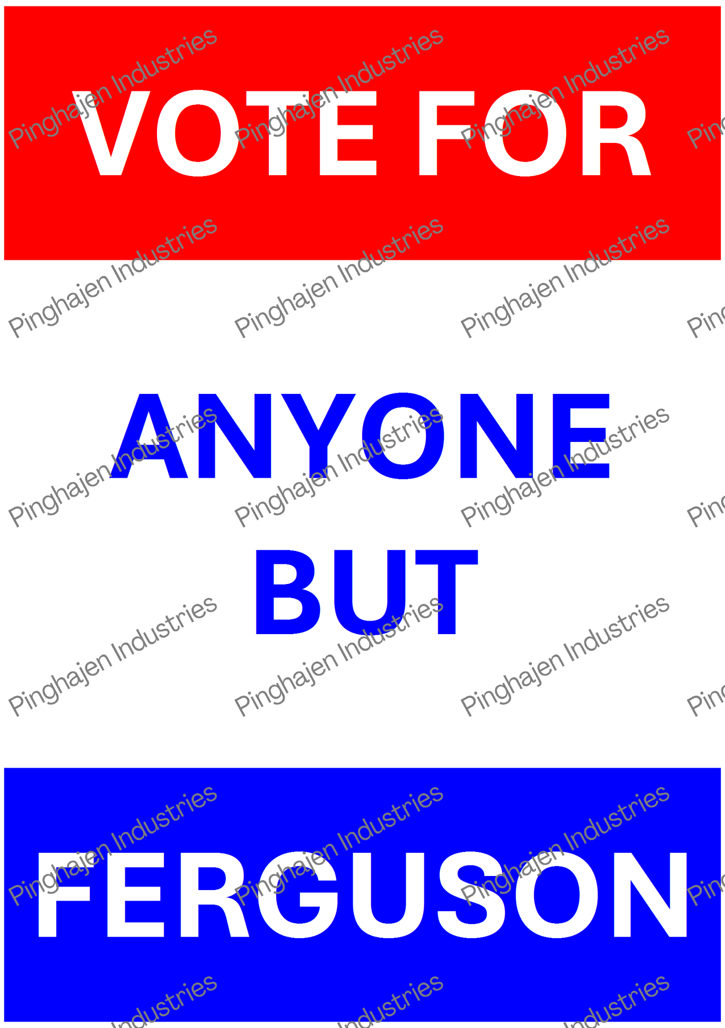 Vote for anyone but FERGUSON | Kiss-Cut Sticker Sheet